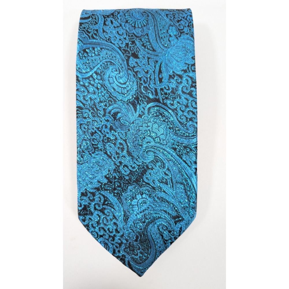 Daniel Ellissa Paisley 100% Polyester Blue/Silver Sparkle